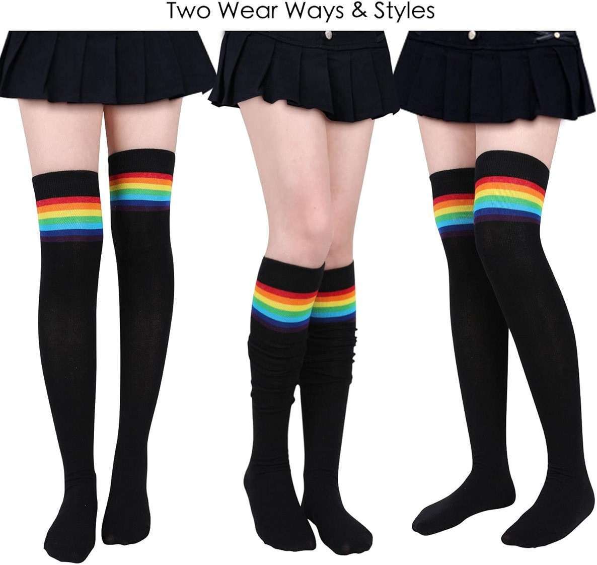 Benefeet Sox Womens Thigh High Socks Girls Novelty Cotton Over the Knee High Socks Funny Crazy Long Stockings Leg Warmers - Image 9