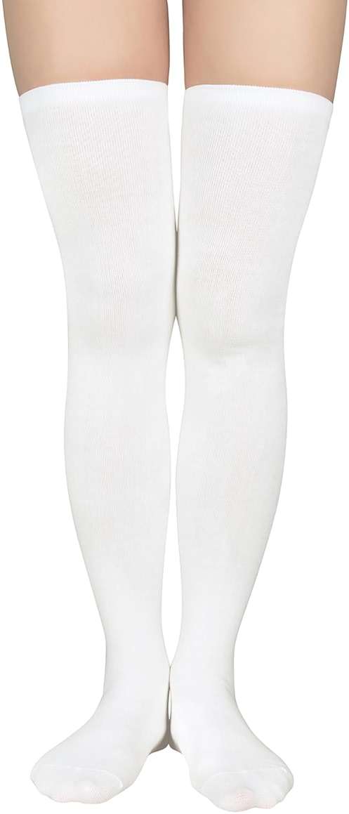 Zando Womens Long Thigh High Socks Cotton Over the Knee High Socks Thin Thigh High Stockings Pack for Daily Wear - Image 1