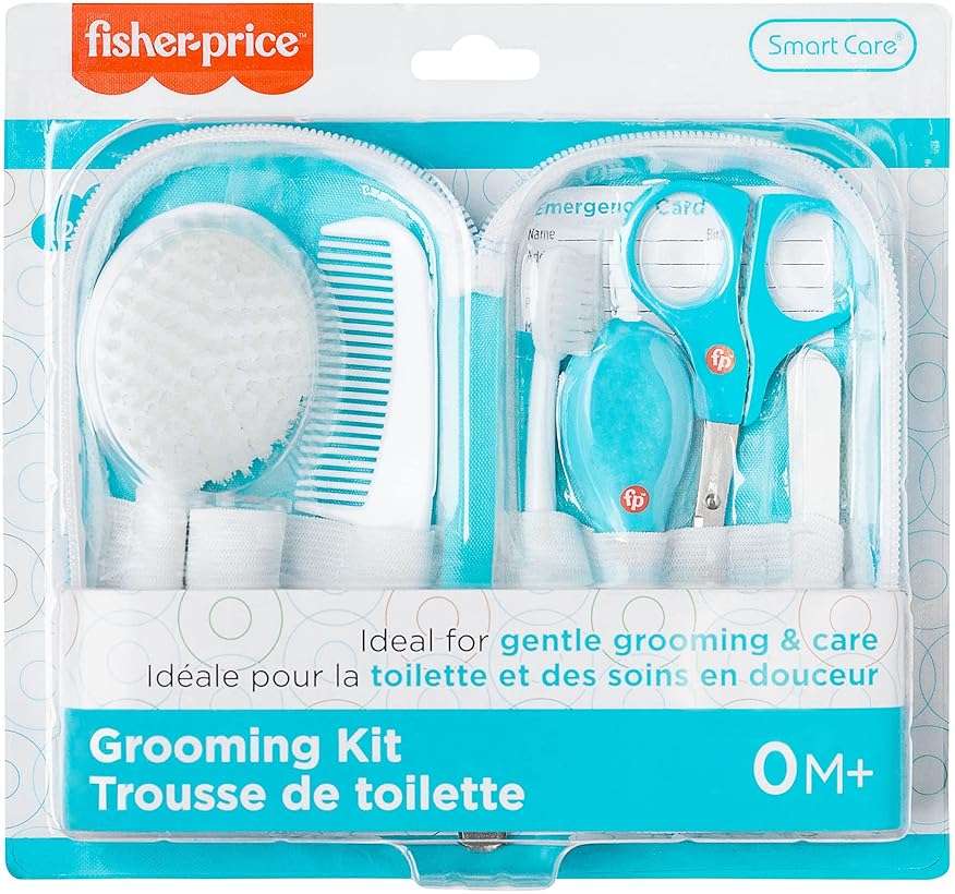 Smart Care Fisher-Price 12-Piece Baby Grooming Kit, Newborn Essentials, Baby Gift Set, Includes Baby Nail Kit, Baby Oral Care, Baby Hair Brush, Baby Comb - Image 1