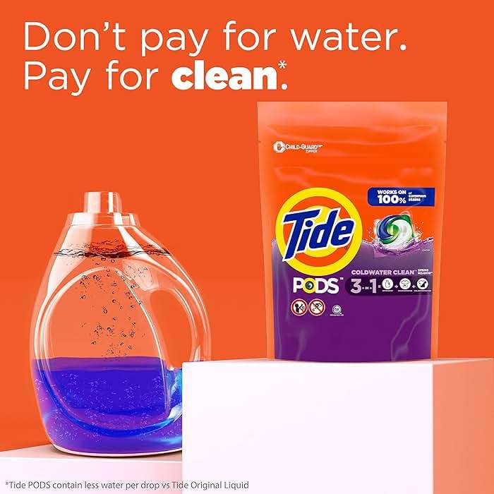 Tide PODS Laundry Detergent Soap Pods, Spring Meadow, 37 Count (Pack of 3 Bag Value Pack), Total 111 Count, HE Compatible - Image 14