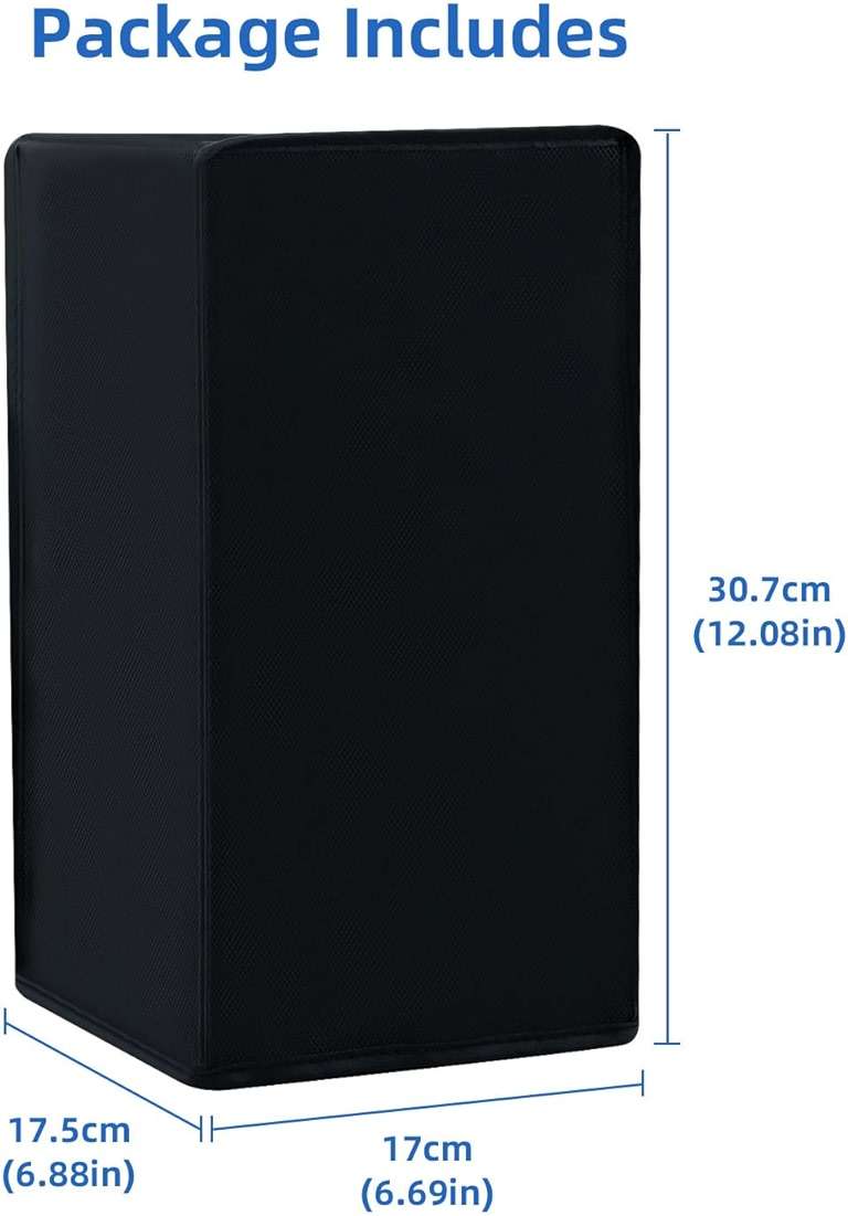 Mcbazel Dust Cover for Xbox Series X Console, Easy Access Cable Port, Anti-scratch Protective Case Cover Waterproof for Xbox Series X Console - Black - Image 3