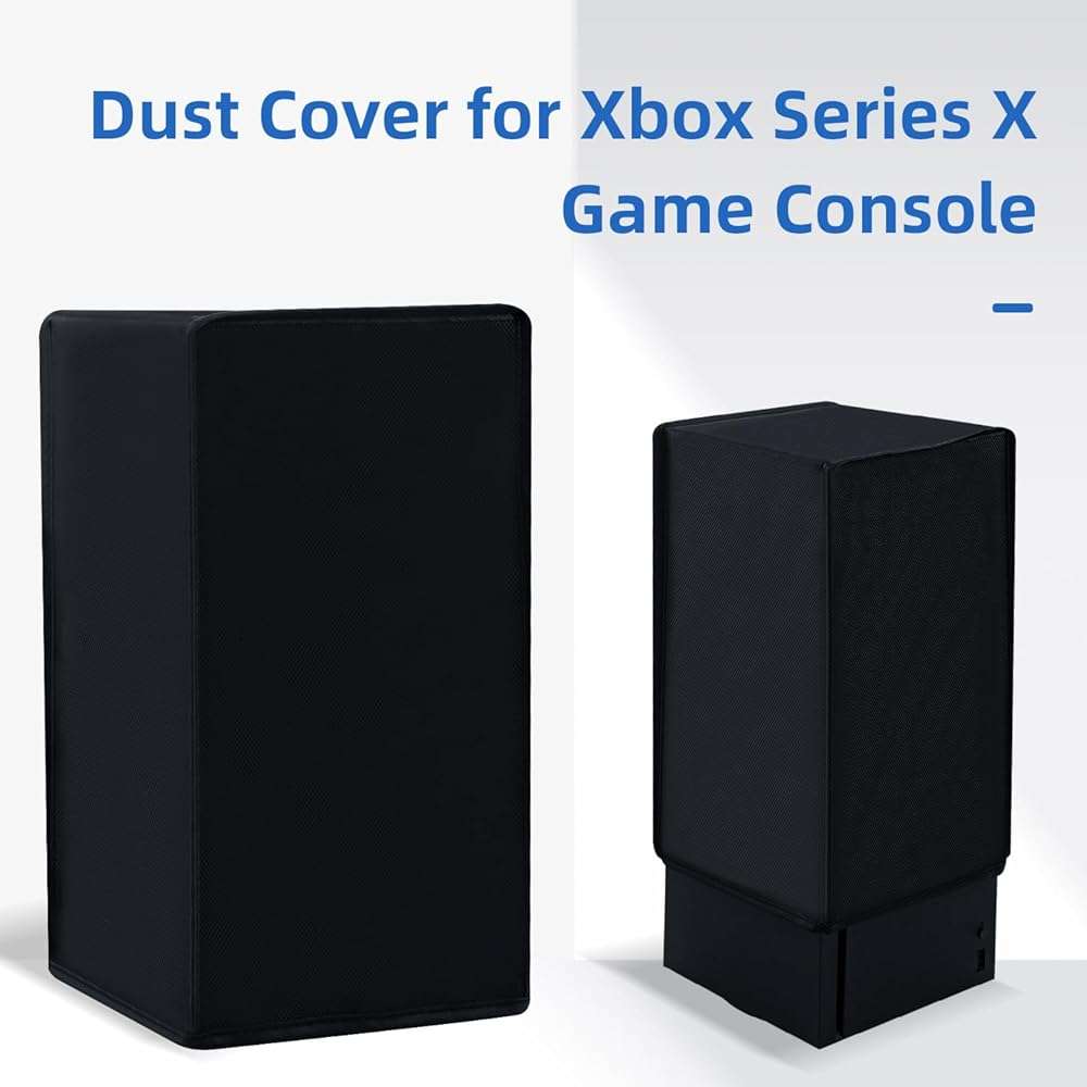 Mcbazel Dust Cover for Xbox Series X Console, Easy Access Cable Port, Anti-scratch Protective Case Cover Waterproof for Xbox Series X Console - Black - Image 4