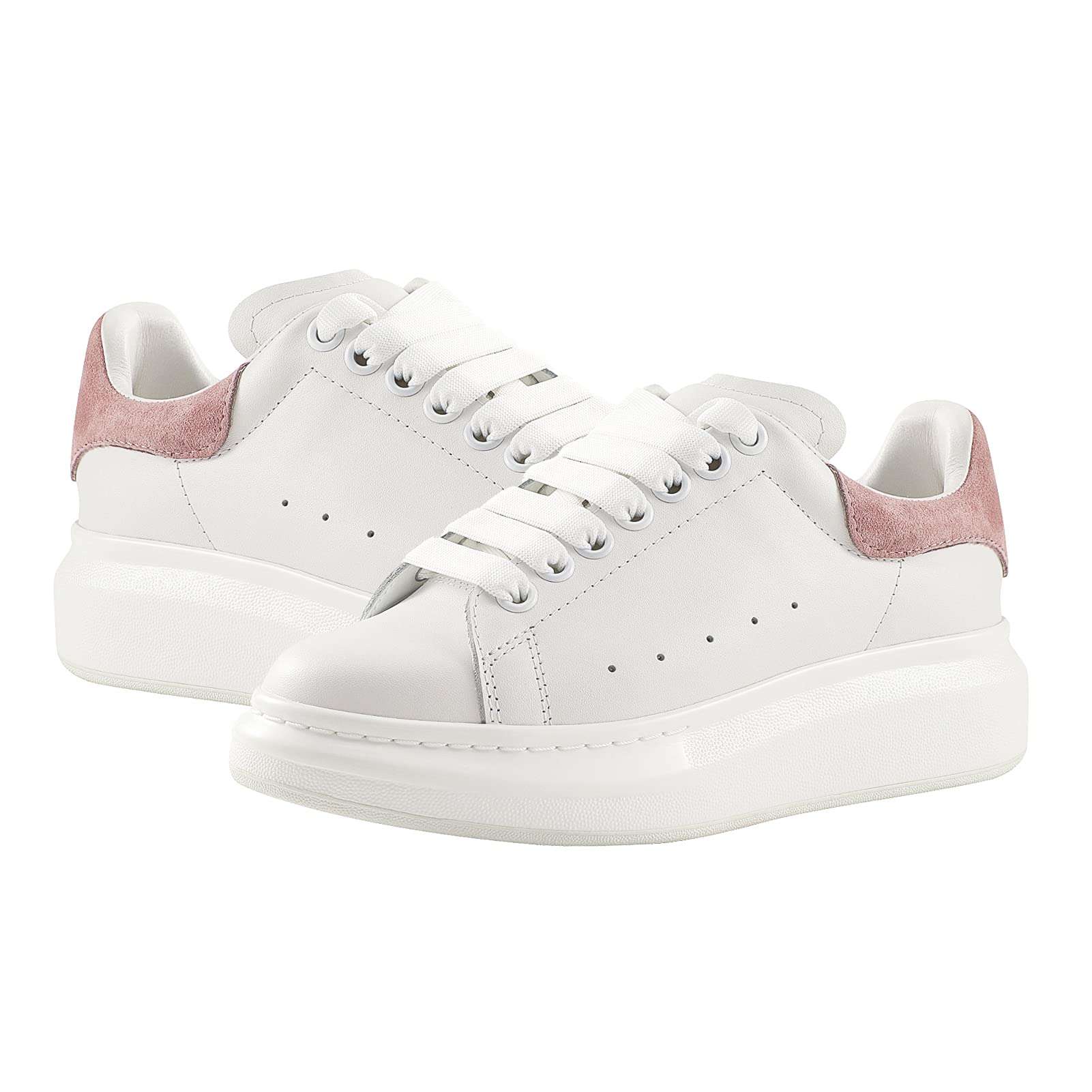 mengchengying Women’s Clatform Platform Shoes with Low-Top Lace-Up - Image 1