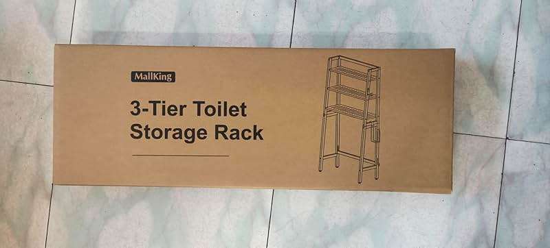 MallKing Over The Toilet Storage, Wooden 3-Tier Over-The-Toilet Rack Bathroom Space Saver Organizer, Freestanding Above Toilet with Toilet Paper Holder and Hooks (White) - Image 10