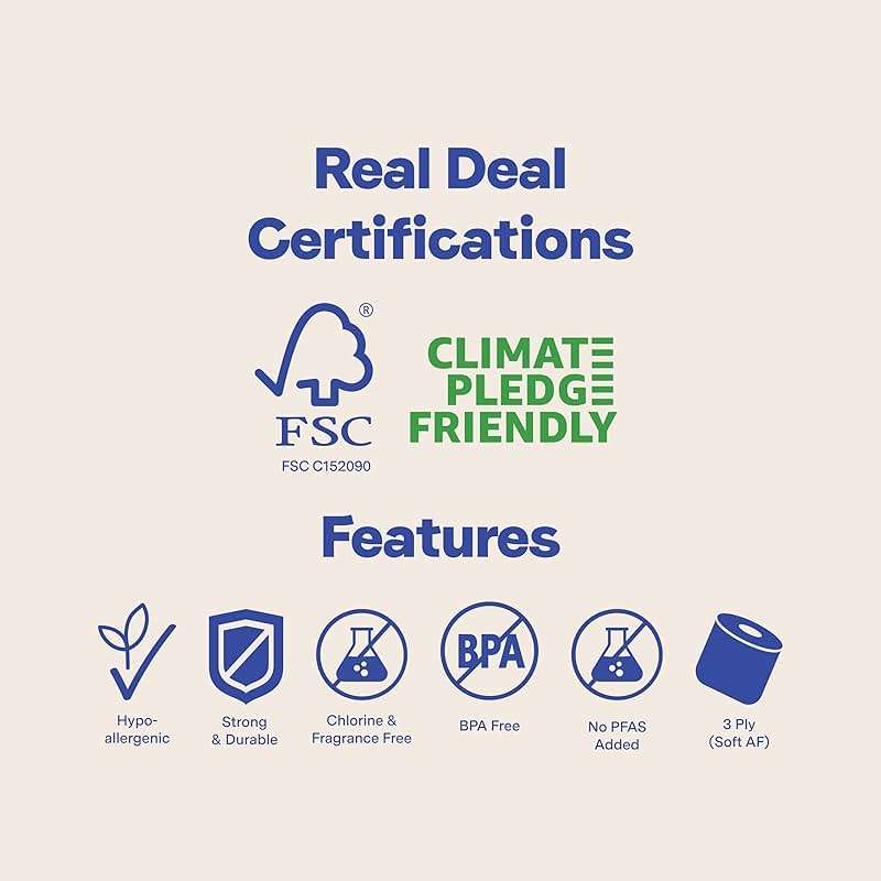 Repurpose 100% Bamboo Toilet Paper, 3-Ply, Tree-Free, Plastic-Free, FSC Certified, Septic Safe, Fast Dissolving, RV-Friendly, 12 Rolls (300 Sheets/Roll), No Fragrance/Dyes - Image 4