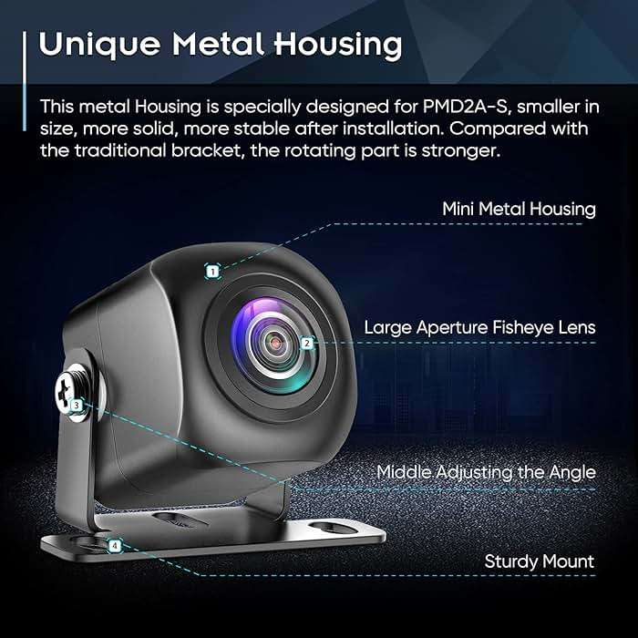 PixelMan Backup Camera,AHD 1080P Metal 170 Degree Wide Angle Rearview Reversing Camera,PMD2A-S Clear Night Vision IP69 Waterproof Reverse Rear View Camera for Car Vehicle SUV RV - Image 2