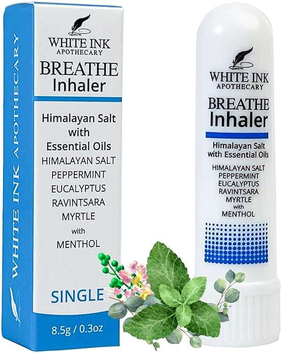 White Ink Breathe | Natural Essential Oil Inhaler Eucalyptus Peppermint | Congestion | Allergy | Focus | Aromatherapy Sinus Relief (1) - Image 1