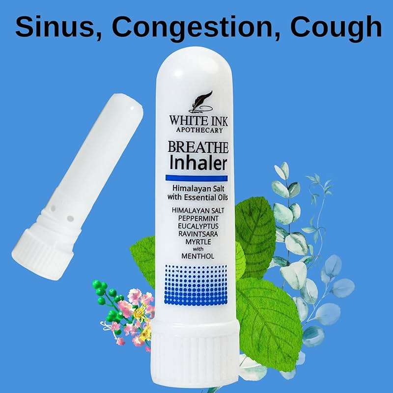 White Ink Breathe | Natural Essential Oil Inhaler Eucalyptus Peppermint | Congestion | Allergy | Focus | Aromatherapy Sinus Relief (1) - Image 3