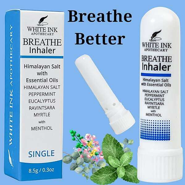 White Ink Breathe | Natural Essential Oil Inhaler Eucalyptus Peppermint | Congestion | Allergy | Focus | Aromatherapy Sinus Relief (1) - Image 6
