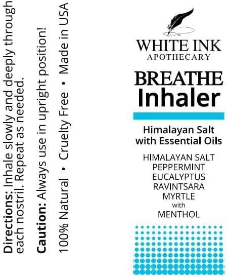 White Ink Breathe | Natural Essential Oil Inhaler Eucalyptus Peppermint | Congestion | Allergy | Focus | Aromatherapy Sinus Relief (1) - Image 7
