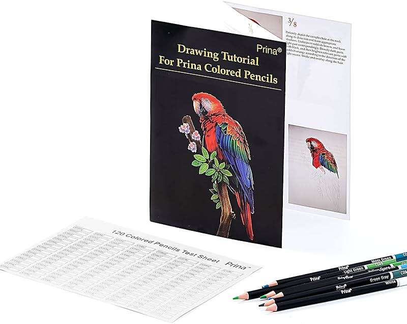 PRINA Art Supplies 120 Colors Colored Pencils Set for Adults Coloring Books with Sketchbook, Professional Vibrant Artists Coloring Pencils for Drawing Sketching Blending Shading, Soft Core Oil Based - Image 7