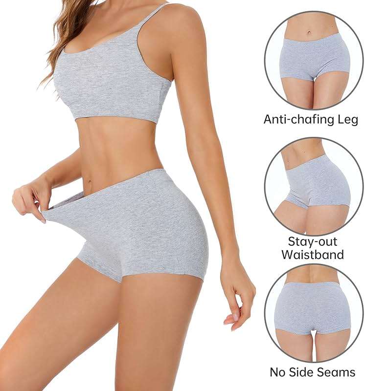 Migbean Boy Shorts Underwear for Women - Boxers for Women, Women's Cotton Underwear Boyshorts - Image 2
