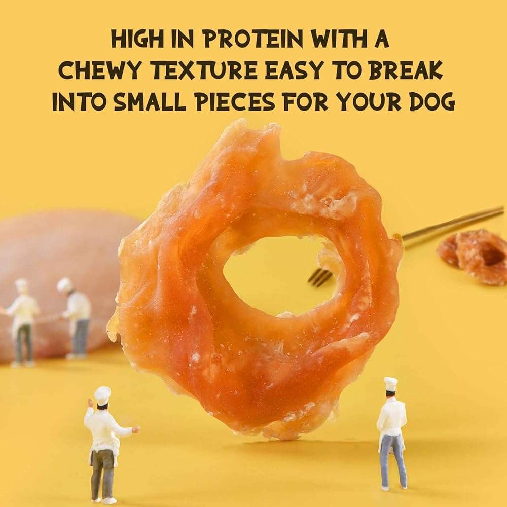 ASMPET Chicken Jerky Dog Treats, Chicken Rings, Training Treats for Dogs, Natural Dog Jerky Treats - Image 6