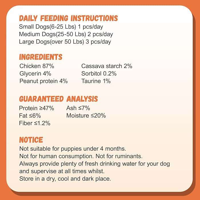Pawmate Dog Treats Chicken Jerky Rings, Rawhide-Free Grain-Free Real Dried Tenders Natural Chicken Breast Dog Chewy Training Snacks for Small Medium Large Dogs Large Pack, 10.6 oz - Image 7