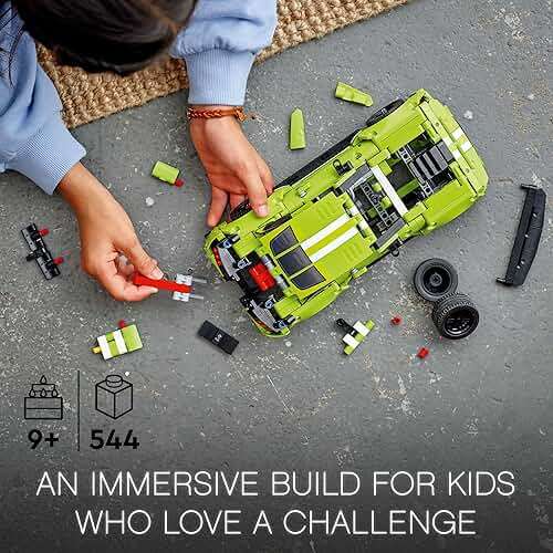 LEGO Technic Ford Mustang Shelby GT500 Toy Car - Building Toy for Boys & Girls, Ages 9+ Years - Pull Back Car W/AR App for Pretend Play - Gift Ideas - 42138 - Image 3