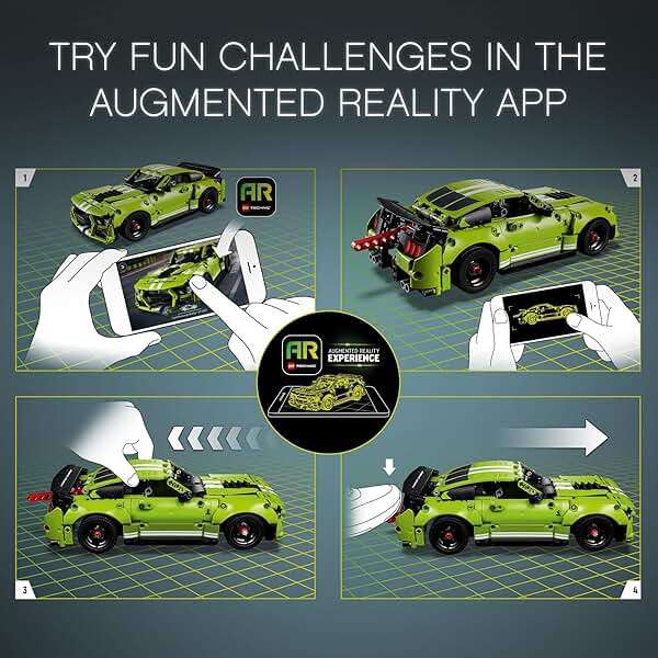 LEGO Technic Ford Mustang Shelby GT500 Toy Car - Building Toy for Boys & Girls, Ages 9+ Years - Pull Back Car W/AR App for Pretend Play - Gift Ideas - 42138 - Image 6