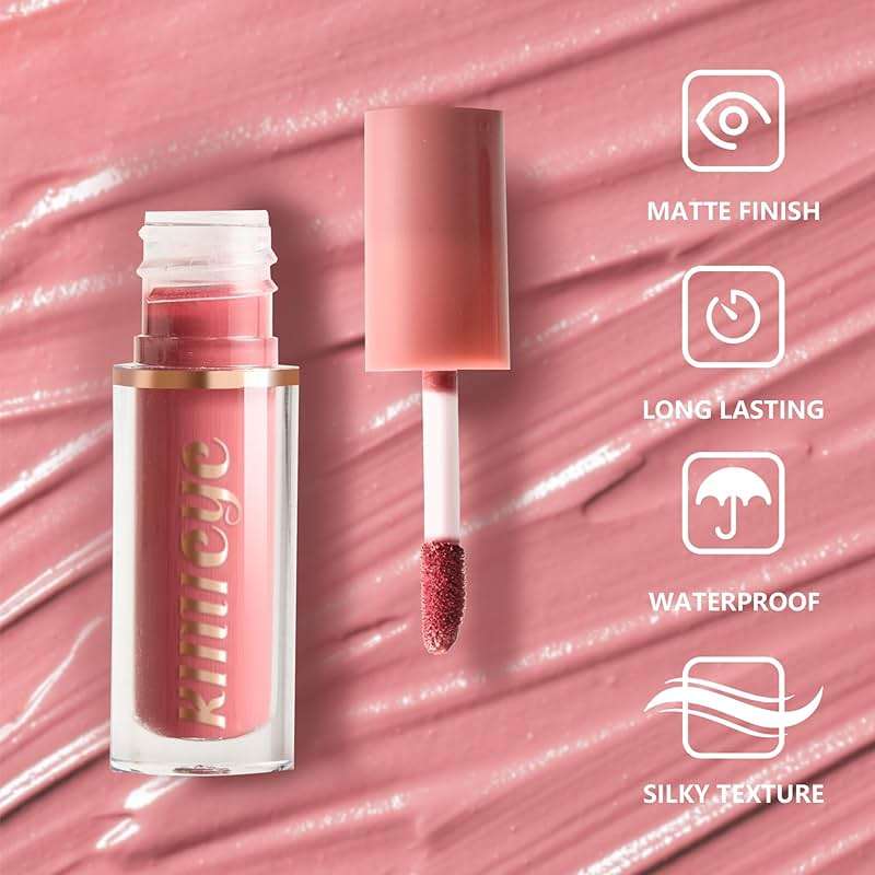 KIMIEYE 12Pcs Velvet Matte Liquid Lipstick Set, Waterproof Long Lasting Quick-drying Non-Stick Cup Nude Lip Stain Kit, Up to 24H Wear, Professional Lip Makeup Gift Kit for Women (SET A) - Image 3