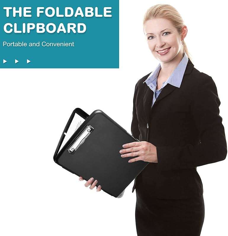 Epakh 4 Pcs Clipboard with Storage Plastic Nursing Clipboard with Pen Holder Folder Side Opening Storage with Low Profile Clip - Image 5