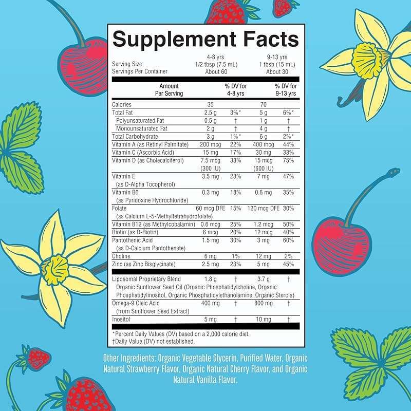 MaryRuth Organics Kids Multivitamin Liposomal | Vegan, Sugar-Free Vitamins for Kids | Ages 4+ | 2 Month Supply | 15.22 Fl Oz - Image 2