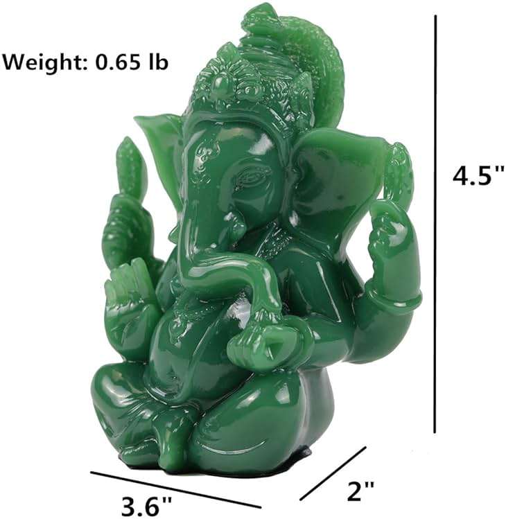 Seyee-bro Lord Ganesha Statues - Ganesh Idol Figurine - Elephant God Buddha Sculpture for Home Car Decor Tabletop Statue - Image 3