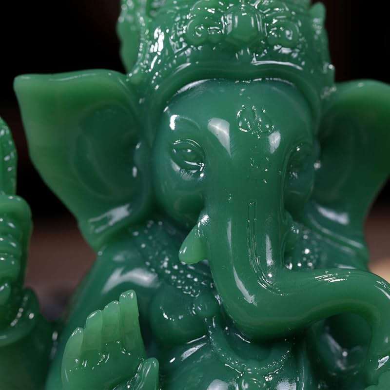 Seyee-bro Lord Ganesha Statues - Ganesh Idol Figurine - Elephant God Buddha Sculpture for Home Car Decor Tabletop Statue - Image 4