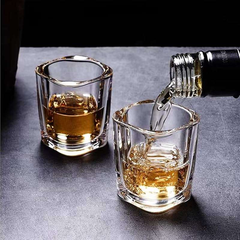 Encheng Shot Glasses Set with Heavy Base,2.2 oz Mini Square Whiskey Shot Glasses bulk, 40 pack Clear Espresso Shot Glass for Whiskey and Liqueurs,Ideal for Christmas,Halloween and Thanksgiving - Image 6