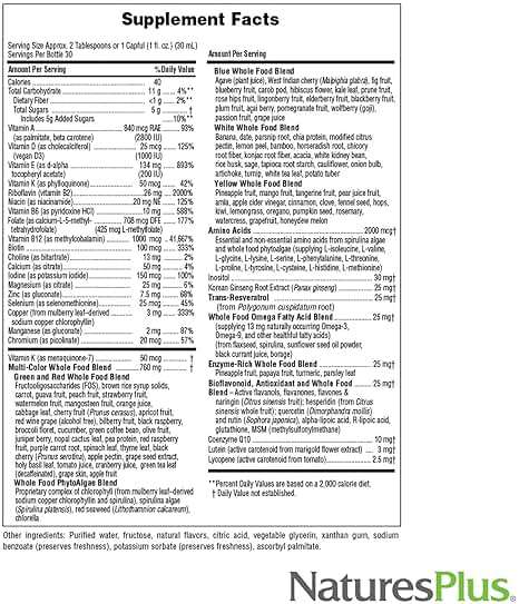 NaturesPlus Source of Life GOLD Multivitamin Liquid 30 oz - Supports Energy Production, Healthy Immune System & Well-Being - Includes Vitamins D3, B12, K2 & Over 120 Whole Food Nutrients - 30 Servings - Image 5