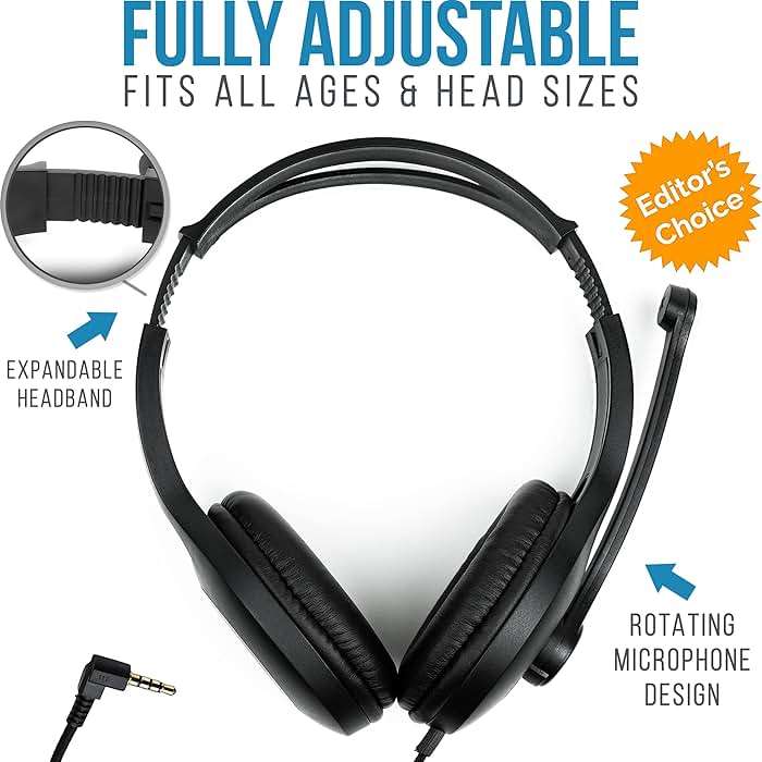 Barks Classroom Headphones with Microphone Bulk 10 Pack (Black, 3.5mm) | Durable Everyday Student Use, Headsets with Mic, Adjustable Fit All-Day Comfort, Clear Voice, Easy Clean, K-12 School Testing - Image 4