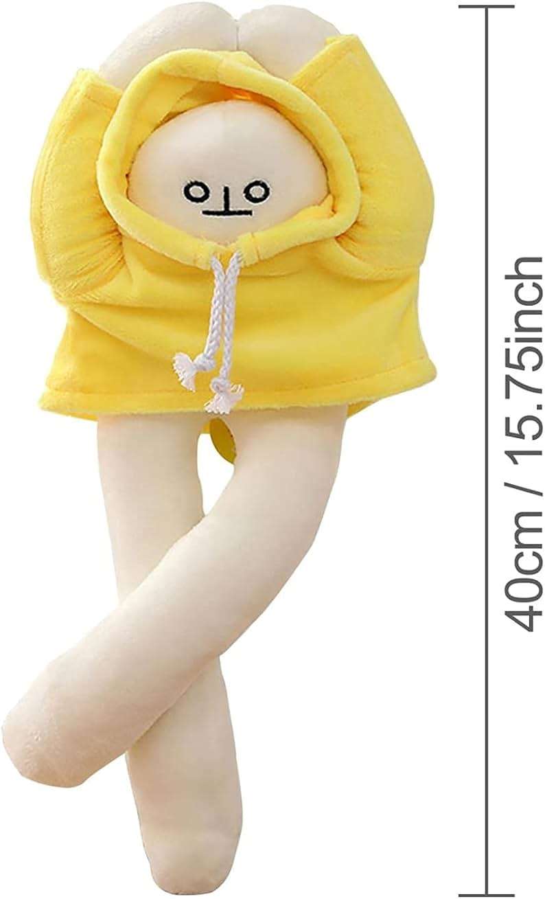 sunfedmiss Plush Banana Man Toy, 16inch Weird Banana Man Doll with Magnet, Funny Poseable Decompression Toy Stuffed Animals Doll Gifts for Boys Girls Birthday Party Christmas(Yellow) - Image 2