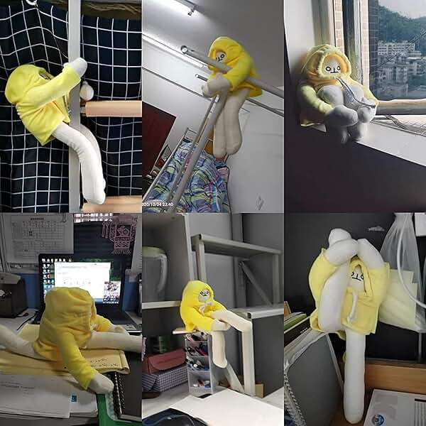 sunfedmiss Plush Banana Man Toy, 16inch Weird Banana Man Doll with Magnet, Funny Poseable Decompression Toy Stuffed Animals Doll Gifts for Boys Girls Birthday Party Christmas(Yellow) - Image 7
