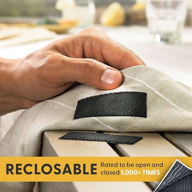 Industrial Strength - 10FT 2 Pack Black Indoor/Outdoor Adhesive Mounting Tape - Self Mating Reclosable Fastener Compatible with 3M SJ3550 / SJ3560 Dual Lock - Image 4