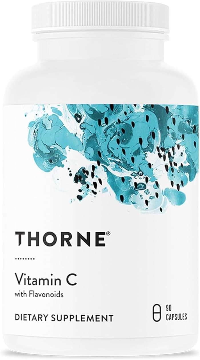 THORNE - Vitamin C 500 mg - Blend of Vitamin C and Citrus Bioflavonoids from Oranges - Supports Immune System, Cellular Energy Production & Collagen Synthesis* - Third-Party Certified - 90 Servings - Image 1