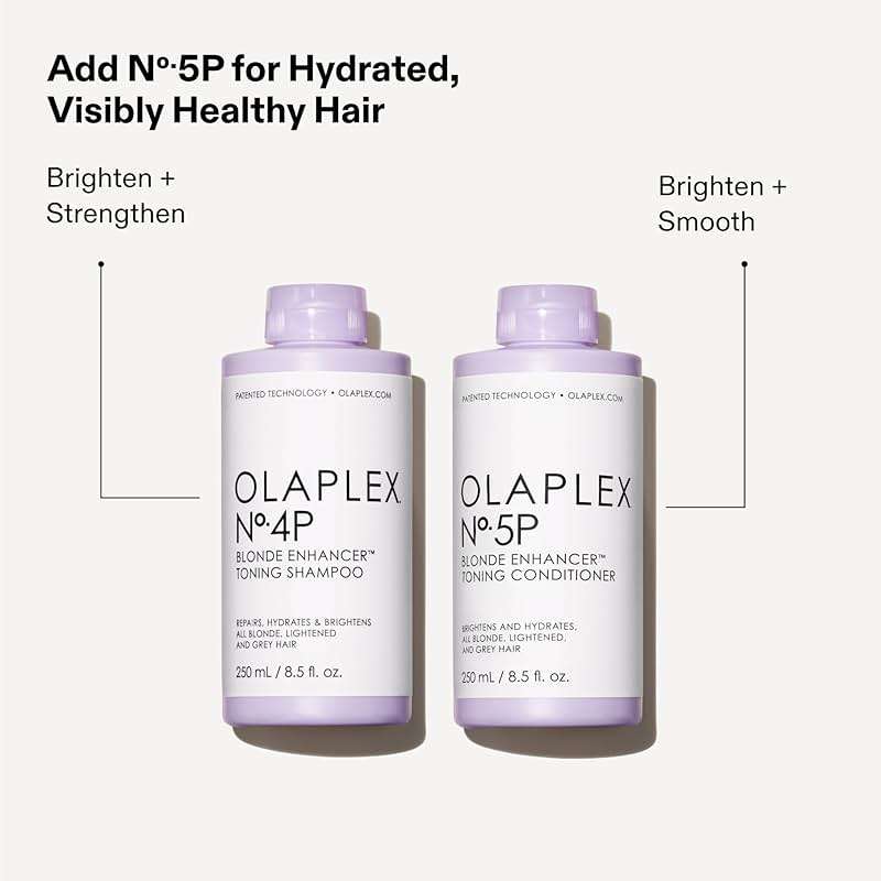 Olaplex Nº.4P Blonde Enhancer Purple Toning Shampoo: Neutralizes Brassiness & Strengthen | Repairs Damages & Hydrates Hair | For Coily, Curly, Straight, and Wavy - Image 8