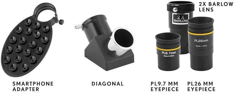 National Geographic 70mm Astronomical Refractor Telescope with Fully Coated Optics Adjustable Tripod and Astronomy App for Young Astronomers and Adult Sky Watchers - Image 4