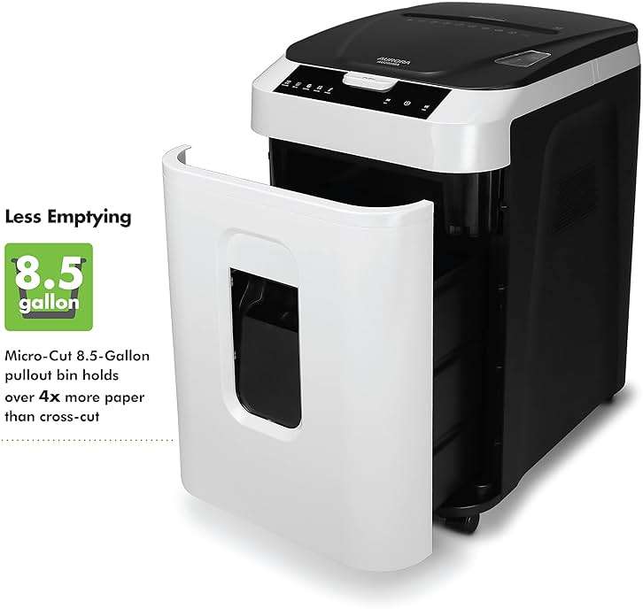 Aurora Commercial Grade 200-Sheet Auto Feed High Security Micro-Cut Paper Shredder/ 60 Minutes/Security Level P-5 - Image 5