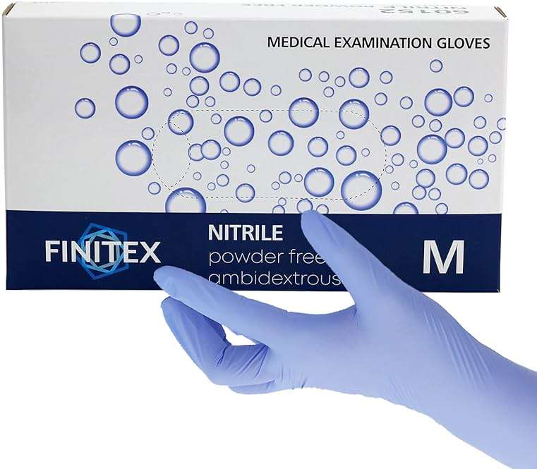 FINITEX Ice Blue Nitrile Exam Gloves - Powder-free, 1000 PCS Medical & Home Cleaning Gloves - Image 8