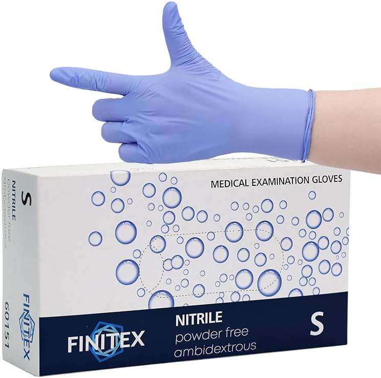 FINITEX Ice Blue Nitrile Exam Gloves - Powder-free, 1000 PCS Medical & Home Cleaning Gloves - Image 9