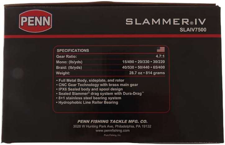 Penn Slammer IV Spinning Fishing Reels - Image 4