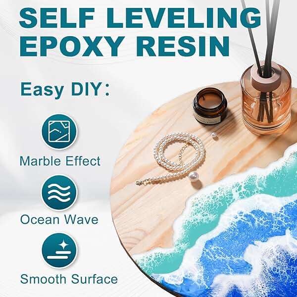 LET'S RESIN Epoxy Resin Kit,1 Gallon Bubble Free & Crystal Clear Epoxy Resin for Casting, DIY, Art, Molds,Jewelry（Including 0.5 Gallon Resin + 0.5 Gallon Hardener） - Image 5