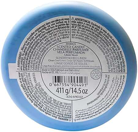 Bath & Body Works Sun-Drenched Linen 3-Wick Candle - Scented Candle for At-Home Use - Long-Lasting, Room-Filling Fragrance - High Fragrance Oil Concentration - Soy Wax Blend - Image 2