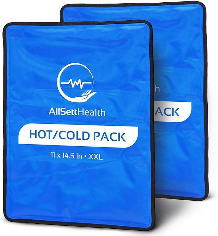 Reusable Ice Packs for Injuries Reusable | 11" x 14.5" - 2 Pack XL | Hot & Cold Pack | Large Ice Pack for Back Pain Relief, Flexible When Frozen | Cold Compress for Back, Knee, and Shoulder Injuries - Image 1