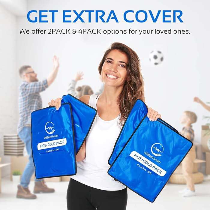 Reusable Ice Packs for Injuries Reusable | 11" x 14.5" - 2 Pack XL | Hot & Cold Pack | Large Ice Pack for Back Pain Relief, Flexible When Frozen | Cold Compress for Back, Knee, and Shoulder Injuries - Image 6