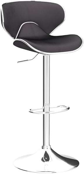 Roundhill Furniture Masaccio Velvet Upholstered Adjustable Swivel Barstool, Set of 2, Gray - Image 5