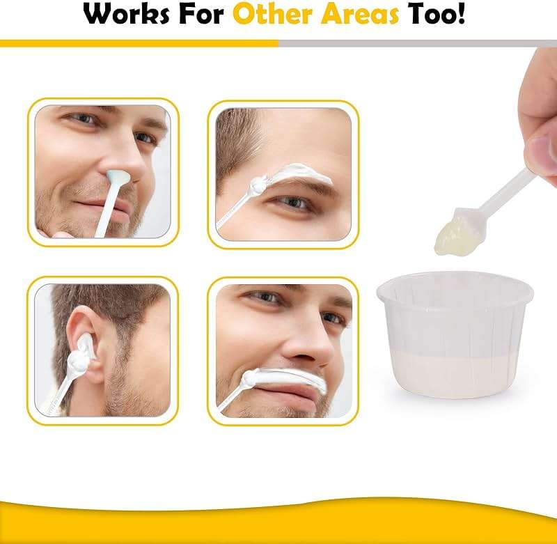 120g Wax Nose Wax Kit, Nose Hair Wax Kit with 40 Applicators, Quick & Painless Nose Waxing Kit for Men and Women, Nose Hair Remover Kits Used 20 Times Usage - Image 5