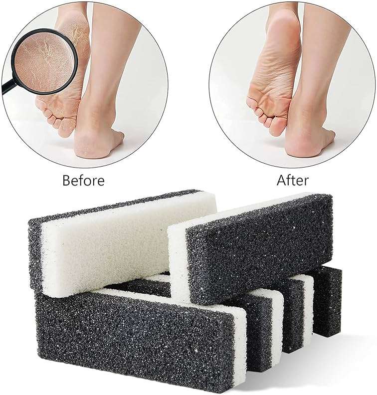 2 in 1 Pumice Stone for Feet,6 Pack Foot Scrubber & Callus Remover, Stone Scrubber for Hard Skin,Foot Pumice,Dead Skin Remover for Feet, Heels, Hands and Body - Image 3