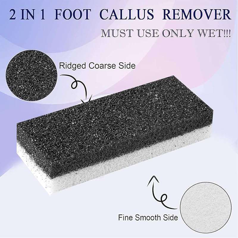 2 in 1 Pumice Stone for Feet,6 Pack Foot Scrubber & Callus Remover, Stone Scrubber for Hard Skin,Foot Pumice,Dead Skin Remover for Feet, Heels, Hands and Body - Image 4