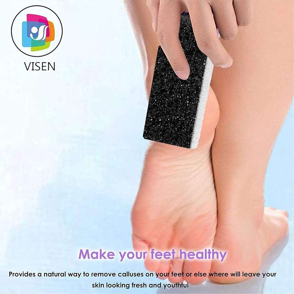 2 in 1 Pumice Stone for Feet,6 Pack Foot Scrubber & Callus Remover, Stone Scrubber for Hard Skin,Foot Pumice,Dead Skin Remover for Feet, Heels, Hands and Body - Image 6