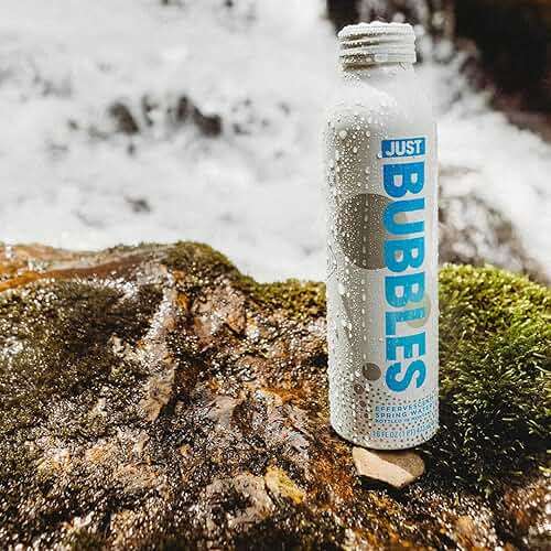 JUST Bubbles - Pure Premium Sparkling Spring Water in a Fully Recyclable Reusable Eco-Friendly Bottle - 100% Mountain-Sourced Carbonated Water with Naturally Occurring Minerals, 16 Fl Oz (Pack of 12) - Image 5