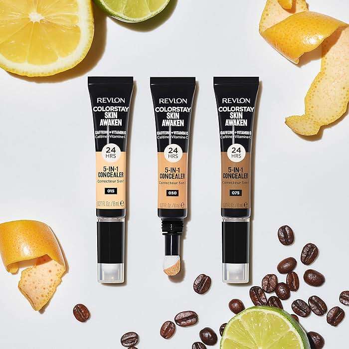 Revlon ColorStay Skin Awaken 5-in-1 Concealer, Lightweight, Creamy Longlasting Face Makeup with Caffeine & Vitamin C, For Imperfections, Dark Circles & Redness, 040 Medium, 0.27 Fl Oz - Image 5