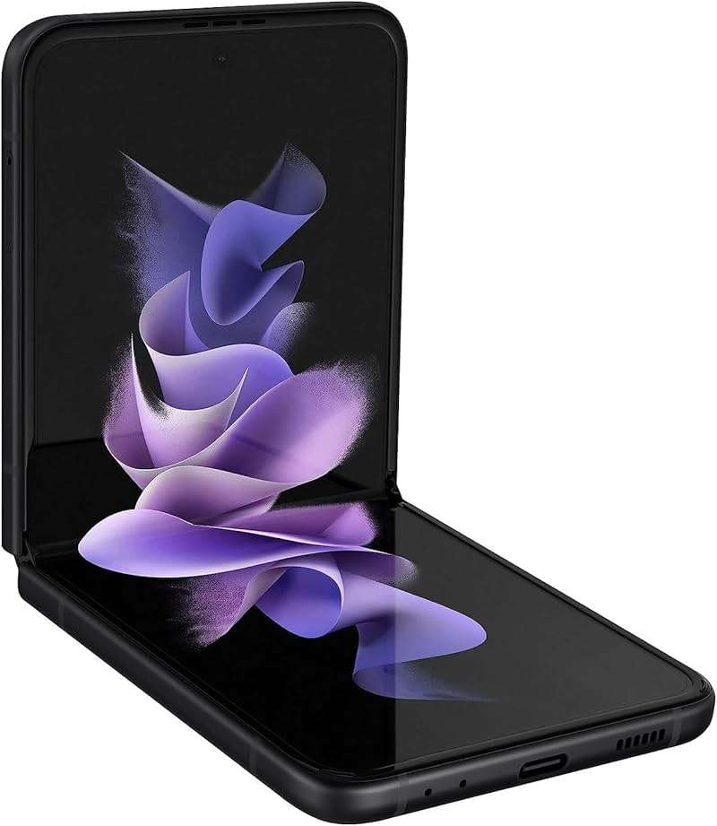 Samsung Galaxy Z Flip 3 5G, US Version, 128GB, Phantom Black - Unlocked (Renewed) - Image 1
